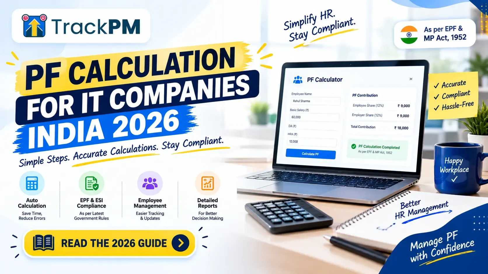 PF Calculation for IT Companies in India 2026 — New ₹25,000 Wage Ceiling Guide